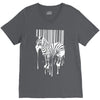 banksy street art zebra bar code V-Neck Tee