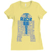 r2d2 typography Ladies Fitted T-Shirt