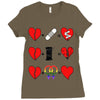 ls lesbian full heart Ladies Fitted T-Shirt