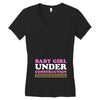 Baby Girl Under Construction Women's V-Neck T-Shirt