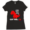 funny dino Ladies Fitted T-Shirt