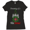 dreaming of a white christmas Ladies Fitted T-Shirt
