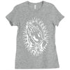 praying hands cross mary rock band baseball jersey Ladies Fitted T-Shirt
