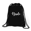 bride white Drawstring Bags
