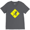 ninja crossing sign V-Neck Tee