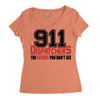 911 dispatcher heroes black logo Women's Triblend Scoop T-shirt