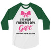 I'm Your Father's Day Gift Mom Says You're Welcome Baby Girl 3/4 Sleeve Shirt