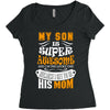 My Son Is Super Awesome His Mom Women's Triblend Scoop T-shirt