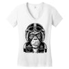 monkey in the motorcycle Women's V-Neck T-Shirt