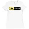 nikon camera i am nikon Ladies Fitted T-Shirt
