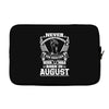 Never Underestimate Dog Rescuer Who Was Born August Laptop sleeve