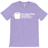 please stop talking it's too early coffee T-Shirt
