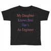 my daughter knows best shes anengineer Toddler T-shirt