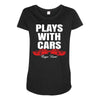 Plays With Cars Maternity Scoop Neck T-shirt
