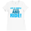 Eat Sleep Ride Ladies Fitted T-Shirt