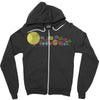 planetary chatter vectorized Zipper Hoodie