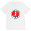 chevron circle V-Neck Tee