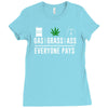 gas, grass or ass everyone pays Ladies Fitted T-Shirt