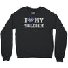 i love my soldier navy camouflage Crewneck Sweatshirt