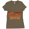 bacon makes everything better Ladies Fitted T-Shirt