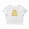 hab sosli' quch! klingon funny geek nerd sci fi alien conventions shir Crop Top