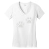 dog paws set of 2 Women's V-Neck T-Shirt