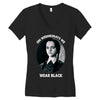 on wednesdays we wear black Women's V-Neck T-Shirt