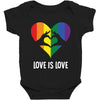 Love is Love Heart Baby Bodysuit