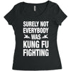 Surely Not Everybody Was Kung Fu Fighting Women's Triblend Scoop T-shirt