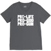 pro life, pro god, pro gun V-Neck Tee