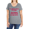drink wine in ractangle Ladies Curvy T-Shirt