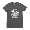 a turtle made it to the water Ladies Fitted T-Shirt