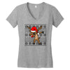 christmas reindeer dabbing Women's V-Neck T-Shirt
