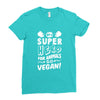 Be A Super Hero For Animals Go Vegan! Ladies Fitted T-Shirt