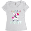 Born Unicorns-Born August Women's Triblend Scoop T-shirt