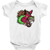 pink punk wolf Baby Onesie