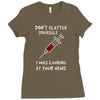 i was looking at your veins Ladies Fitted T-Shirt