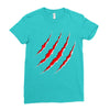 red strong Ladies Fitted T-Shirt