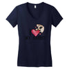 i love my rabbit Women's V-Neck T-Shirt