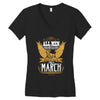 All Men Are Created Equal But Only The Best Are Born In Marc Women's V-Neck T-Shirt