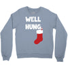 well hung endowed christmas stocking funny Crewneck Sweatshirt