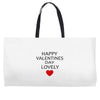 happy valentine day lovely Weekender Totes