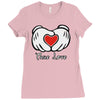 mickey et l'amour en Ladies Fitted T-Shirt