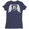 letter b with wings Ladies Fitted T-Shirt