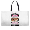 Never Underestimate A Man Who Watches Friends And Was Born in December Weekender Totes