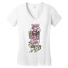 piggy pizza Women's V-Neck T-Shirt