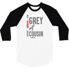 I Wear Grey For My Cousin (Brain Cancer Awareness) 3/4 Sleeve Shirt
