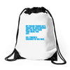 my friend thinks he's smart Drawstring Bags