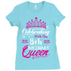 Celebrating With the 8th Birthday Queen Ladies Fitted T-Shirt