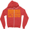morning always happen at the wrong time of the day! Zipper Hoodie